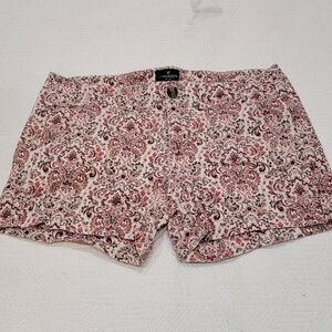 American Eagle Cotton Shorts Pink Cream Paisley Women's Size 12